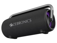 ZEBRONICS AXON 100 Portable Party Bluetooth Speaker, 90W RMS, Quad Drivers + Dual Passive Radiators, IPX5, Upto 6 Hours Playback, Rapid Charging, BT | USB | AUX | TWS, Fabric Finish, RGB, Deep Bass