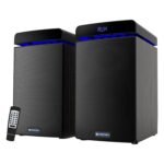 ZEBRONICS New Launch BT4848RUCF 2.0 Bookshelf Speaker with 80W Output, 2-Way Speaker, Multi Connectivity - Bluetooth | AUX | USB | FM, Media/Volume Controls, LED Light, LED Display, Premium Finish