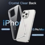 ZedGear Case for iPhone 15 ProMax Silicone Case Clear Transparent Shockproof Scratch Resistant Protective Phone Soft Silicone Slim Cover for iPhone 15 ProMax (Transparent)