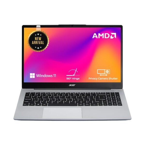 acer Aspire AMD Ryzen 5-7430U Processor Laptop with 39.62 cm (15.6") Full HD LED IPS Display (8GB RAM/512 GB SSD/WiFi 6/AMD Graphics/Win11 Home/55Wh) AS15-42, Backlit Keyboard, Pure Silver, 1.79KG