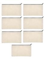 cancas Cotton Pencil Pen Case, Bag Pouch Holder Case Stationery Bag for Students College School Office (7)