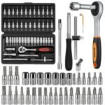 mechdel 46-in-1 Tool Kit for Home Use | Spanner Set | Socket Set | Wrench Set | Hand Tools | Bike Tool Kit Set | Goti Pana Box End Set | Socket Wrench Kit | DIY Car & Household Repair Tools