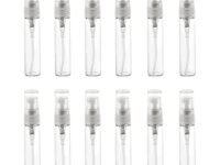 nsb HERBALS Empty 10 ml Clear / Transparent Mini Pocket Pen Spray Bottles Refillable Bottle Sanitizer, Perfume, Attar, Lotion, Essential Oils, Aromatic Water, Blend (12)