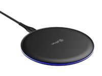 pTron Dynamo Ring Wireless Charger 15W, Compatible with Qi Wireless Charging Enabled Smartphones iPhone 14/13/12/11 Series, Galaxy S23/S22/S21/S20/Note20/10/10+ Series & 1m Type C Cable (Black)