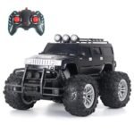 popsugar Off Roader Rechargeable Remote Control Car | RC Car Monster Truck | 4 Headlight Modes | Lithium Battery | C-Type Charging | 2.4GHz Remote Controller | Made in India, Black