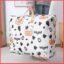 wolpin Extra Large Underbed Storage Bag Waterproof (81 x 24 x 64 CM) | Non Woven Rectangular Organizer with Zipper & Handle for Clothes Blankets Sarees Cow Print Home Storage Bag