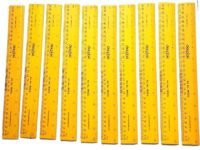 worison 10-Piece Deepak Yellow Wooden Scale Set – 12-Inch / 30 cm Measuring Rulers – Durable Stationery for School, Home and Office Use – Ideal for Students and Professionals