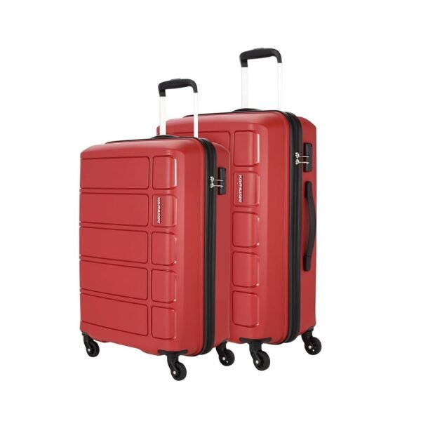 Kamiliant by American TouristerHarrier Spinner Polypropylene (PP) 2 Pc Set Crimson Red Hard Luggage Small & Medium Sets (55Cm + 68 Cm)