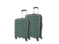 Kamiliant American Tourister Harrier | Trolley Bag Set of 2 (55+68 cms) for Travel| Hard Case Polypropylene (PP) Suitcase | 360° 4-Wheel Luggage Trolley | Combination Lock | Slate Grey