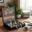 LEDO Men's and Women's Watch Box Holder Organizer Case In 18 Slots of watches In PU Leather with Black & Gray
