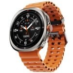 Fire-Boltt Axiom Round Smart Watch 1.43″ Super AMOLED Display with Always‑On Mode, Bluetooth Calling, Rotating Crown, SPO₂ & Heart Rate Monitor, IP67 Waterproof Silicone Smartwatch for Men - Orange