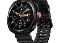 Fire-Boltt Axiom Round Smart Watch 1.43″ Super AMOLED Display with Always‑On Mode, Bluetooth Calling, Rotating Crown, SPO₂ & Heart Rate Monitor, IP67 Waterproof Silicone Smartwatch for Men - Black