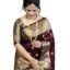 C J Enterprise Women's Pure Soft Silk Saree With Blouse Piece For Wedding