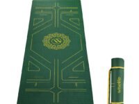 Wiselife True Alignment Yoga Mat + Sleek Yoga Strap For Men And Women (Probalance Tpe Material 6Mm Extra Thick Extra Long Extra Wide) (Emerald)