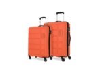 Kamiliant American Tourister Harrier | Trolley Bag Set of 2 (55+68 cms) for Travel| Hard Case Polypropylene (PP) Suitcase | 360° 4-Wheel Luggage Trolley | Combination Lock | Carrot Orange