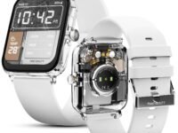 Fire-Boltt Ninja Phantom Smart Watch 1.83” Display, Transparent Clear Body Design, Bluetooth Calling, 120+ Sports Modes, Voice Assistant, AI Outfit Watch Face Smartwatch for Men & Women Frost White