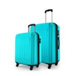 Safari Genius Alley Set of 2 (Cabin + Medium) Trolley Bags Hard Case Polypropylene, 4 Wheels, 360 Degree Wheeling Luggage, Travel Bag, Suitcase for Travel, Trolley Bags for Travel, Scuba Blue