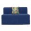 3' X 6' Feet,Single-Seater | Folding Sofa Cum Bed - Perfect for Guests - Jute Fabric Washable Cover - Blue Color