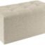 30 Inches Storage Ottoman, Long Shoes Sofa Bench, Fabric Linen Footrest Stool For Laundry, Space, End Bed Storage Seat, Toys Organizer Bin Box With Lidded (Beige, 76X38X38 Cm)