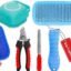 6 in 1 Pet Grooming Kit for Dog and Cat with Shedding Brush Nail Clipper Bath Brush Flea Comb and Complete Grooming Tools Set for Home Pet Hair Care Fur Cleaning and Professional Daily Pet Grooming Use