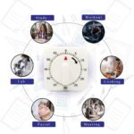 60 Minutes Mechanical Timer | Kitchen Timer Alarm Countdown Manual Stand Small Loud Clock Gadgets for Baking Reminder Cooking Tools