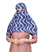 7 season's Cotton Short Scarf Cum Mask Universal Size/Usable for vehicle Driver for sunlight UV protection/White Printed Design