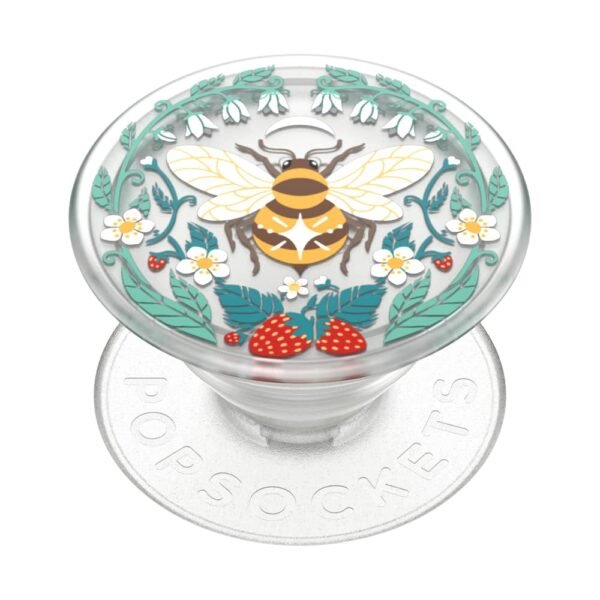 ​​​​PopSockets Phone Grip with Expanding Kickstand, Adhesive Grip - Translucent Bee Boho