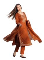 ANNI Designer Women's Rayon Viscose Embroidered Straight Kurta with Pant & Dupatta | Ethnic Kurta Set for Festive, Casual & Office