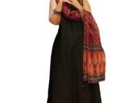 ANNI Designer Women's Tunics Tops Rayon Viscose Neck Embroidery Short Shirt (CHIDIYA Beige_5XL_Beige_XXXXX-Large)