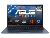 ASUS Vivobook 15, Smartchoice, AMD Ryzen 7 5825U, 16GB RAM, 512GB SSD, FHD 15.6", Windows 11, Office Home 2024, Quiet Blue, 1.7Kg, M1502YA-BQ703WS, AMD Radeon iGPU, M365 Basic (1Year)*, 42Whr Laptop