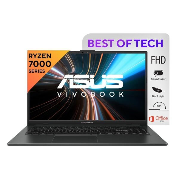 ASUS Vivobook Go 15, 7000 Series, AMD Ryzen 3 7320U, 8 GB RAM, 512GB SSD, FHD, Anti-Glare, 15.6", 39.6 cm, Windows 11 Home, M365 Basic(1yr)* Office24, Mixed Black, 1.63 kg, E1504FA-BQ2322WS, Laptop