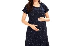 AV2 Women's Cotton Floral Calf Length Maternity Nighty