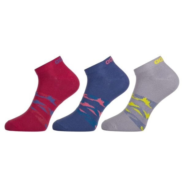 Adidas Women's Low Cut Cotton Blend Socks (Pack Of 3) (AD-0592 Wild Pink/Crew Blue/Halo Silver_Multicolor)