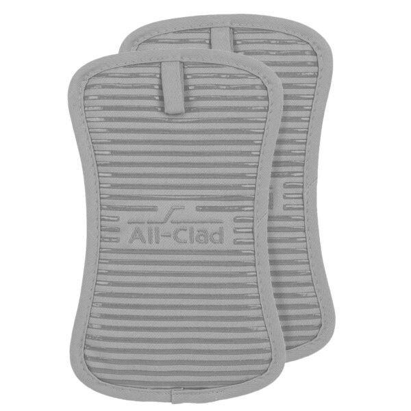 All-Clad Textiles Heavyweight 100-Percent Cotton Twill and Stain Resistant Silicone Treated 2 Piece Kitchen Pot Holder Set