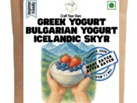 Alla's Posh Flavors Probiotic Yogurt Kit – Make Homemade Greek Yogurt Bulgarian Yogurt Icelandic Skyr, Thick Creamy – 100% Veg Non-GMO Natural Live Cultures | Reusable Starter for Multiple Batches, Make Unlimited Yogurt at Home | Lab Tested Cultures & Rennet