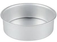 Aluminium Round Cake Mould Cake Pan Cake Tin 7 Inches for Baking 750 Grams for Oven, Silver