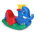 Amazon Brand - Jam & Honey Elephant Tusker Ride-on, Multicolor | 12+month Blue