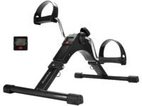 Amazon Brand - Symactive Fitness Mini Cycle Pedal Exerciser | Heavy Material | with Adjustable Resistance Levels and Digital Display | Compact & Portable Design (Black)