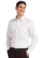 Amazon Brand - Symbol Men's Solid Cotton Slim Fit Formal Shirt | Plain | Full Sleeve