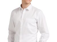 Amazon Brand - Symbol Men's Solid Cotton Slim Fit Formal Shirt | Plain | Full Sleeve
