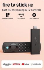 Amazon Fire TV Stick HD (newest model), Alexa Voice Remote with TV power & volume controls, full HD streaming device