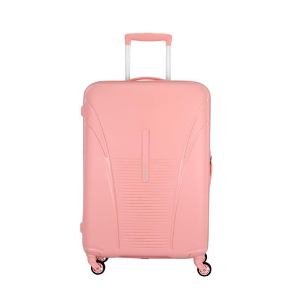 American Tourister Ivy Spinner 68 CM Medium Check-in Polypropylene PP Hardside Luggage with Recessed TSA Lock, Trolley Bag with 4 Spinner Wheels for Smooth Travel for Men & Women - Pale Pink
