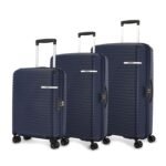 American Tourister Liftoff 3PC Set Polypropylene (PP) Hard 8 Wheels Spinner Luggage 49cms/Suitcase/Trolley Bag for Travel (Mid Blue)