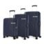 American Tourister Liftoff 3PC Set Polypropylene (PP) Hard 8 Wheels Spinner Luggage 49cms/Suitcase/Trolley Bag for Travel (Mid Blue)