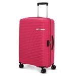 American Tourister Liftoff 67 CM Medium Check-in Polypropylene (PP) Hard 8 Wheels Spinner Luggage/Suitcase/Trolley Bag for Travel (Berry Blast), Pink