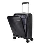 American Tourister Liftoff FTL | Small Size Cabin Trolley Bag (55 cm) | 360° 8 Wheel Travel Luggage with Laptop Compartment | Hard Case Polypropylene Suitcase | Recessed TSA Lock with USB Port | Black