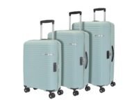 American Tourister PP Liftoff+ Trolley Bag with TSA Lock & 8 Wheel, Hard Check-in Suitcase for Travel with Double Wheel, Seafoam Blue, 55,67,79 cm (Small +Medium +Large), Set of 3Pc (ME5 (4) 11 904)