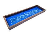 Anciently Floral Border Rangoli Stencil Wooden, Rangoli Sacha Wooden, 1 Piece (17x5 Inches)