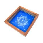 Anciently Hrudaya Kamala Kolam Rangoli Stencil Wooden, Rangoli Sacha Wooden, 1 Piece (5x5 Inches)