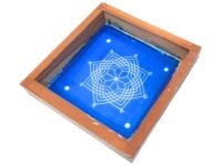 Anciently Hrudaya Kamala Kolam Rangoli Stencil Wooden, Rangoli Sacha Wooden, 1 Piece (5x5 Inches)